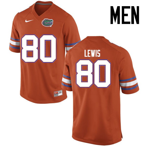 Florida Gators Men #80 Cyontai Lewis College Football Jerseys Orange